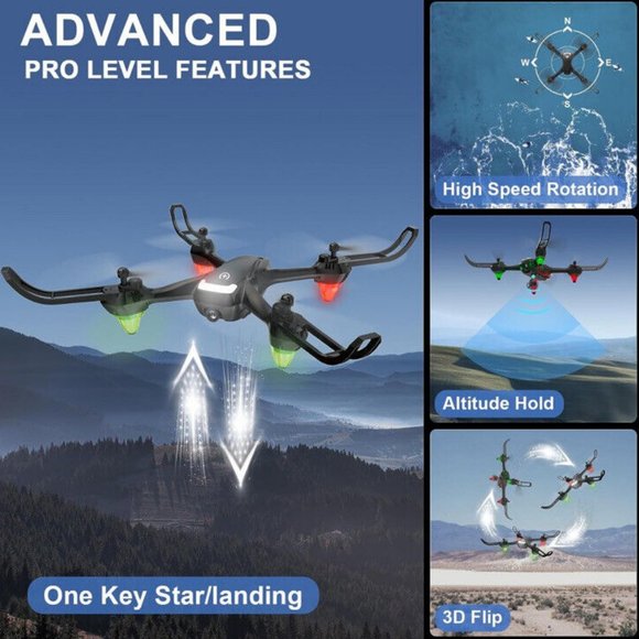 NEW UNTEI EC100 DRONE W/ 2K CAMERA, GRAVITY CONTROL, ALTITUDE HOLD HD - Picture 11 of 13